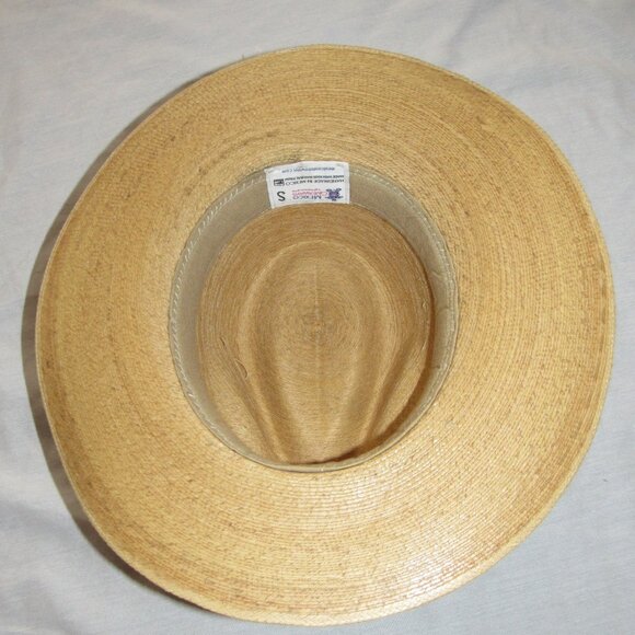 Mexican Giveaways Handmade Palm Straw Cowboy Western Hat Men's sz Small - Picture 3 of 4